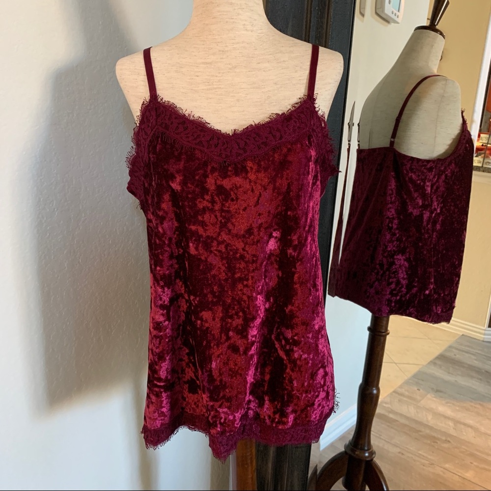 Crushed Velvet Eyelash Cami